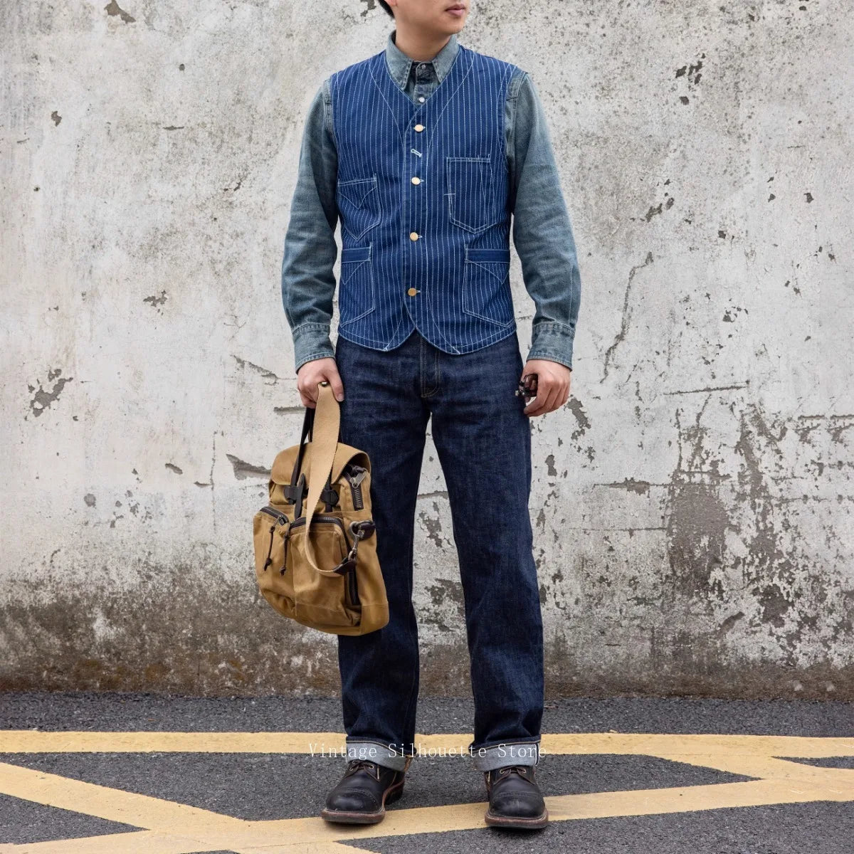 Wabash Stripe Conductor Vest