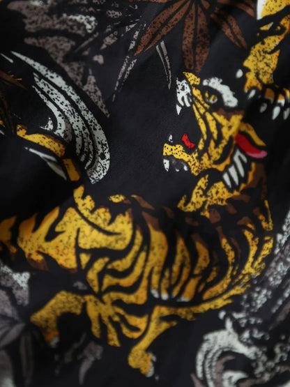 Oriental Print Hawaiian Shirt