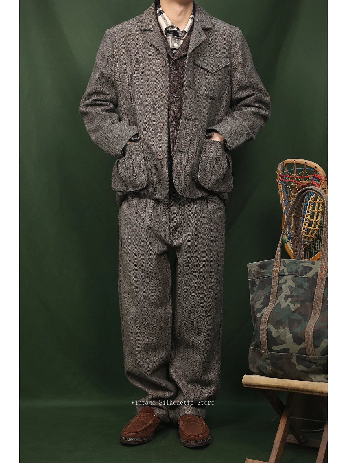 Herringbone Wool Sport Coat