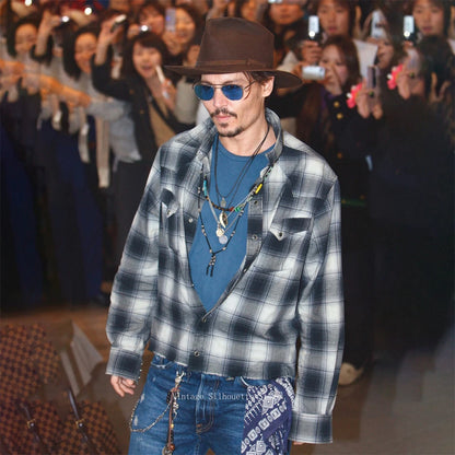 Plaid Flannel Western Shirt
