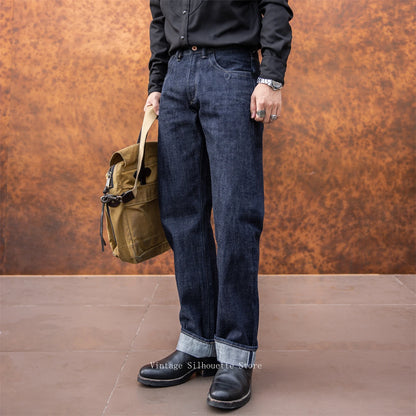 Cinch Back Indigo Selvedge Jeans