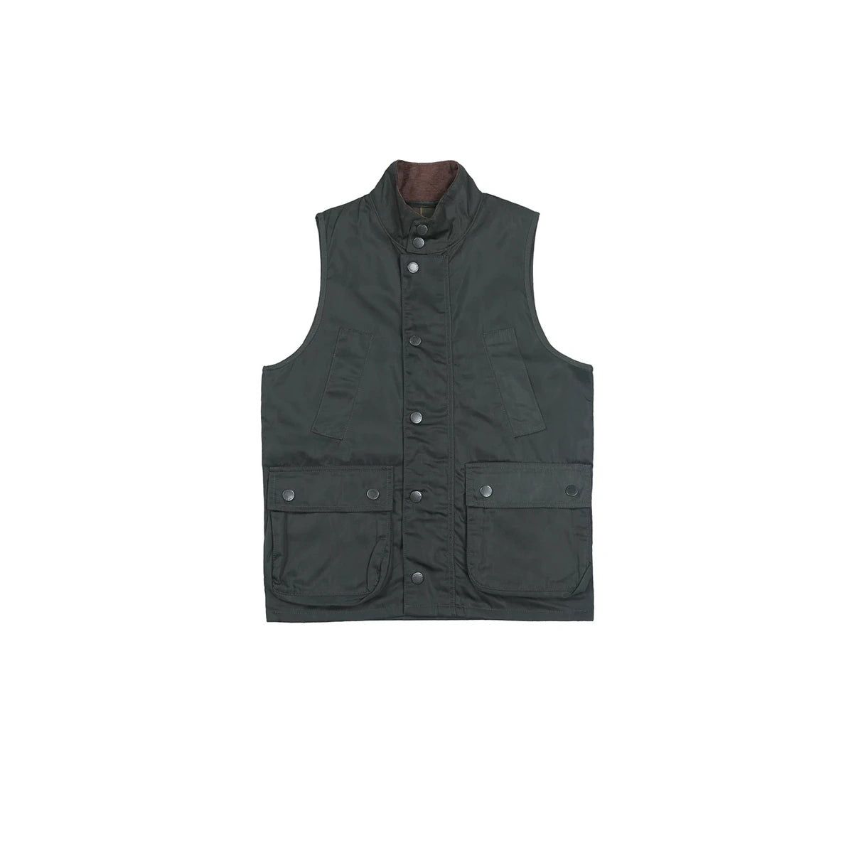 Waxed Stand Collar Utility Vest