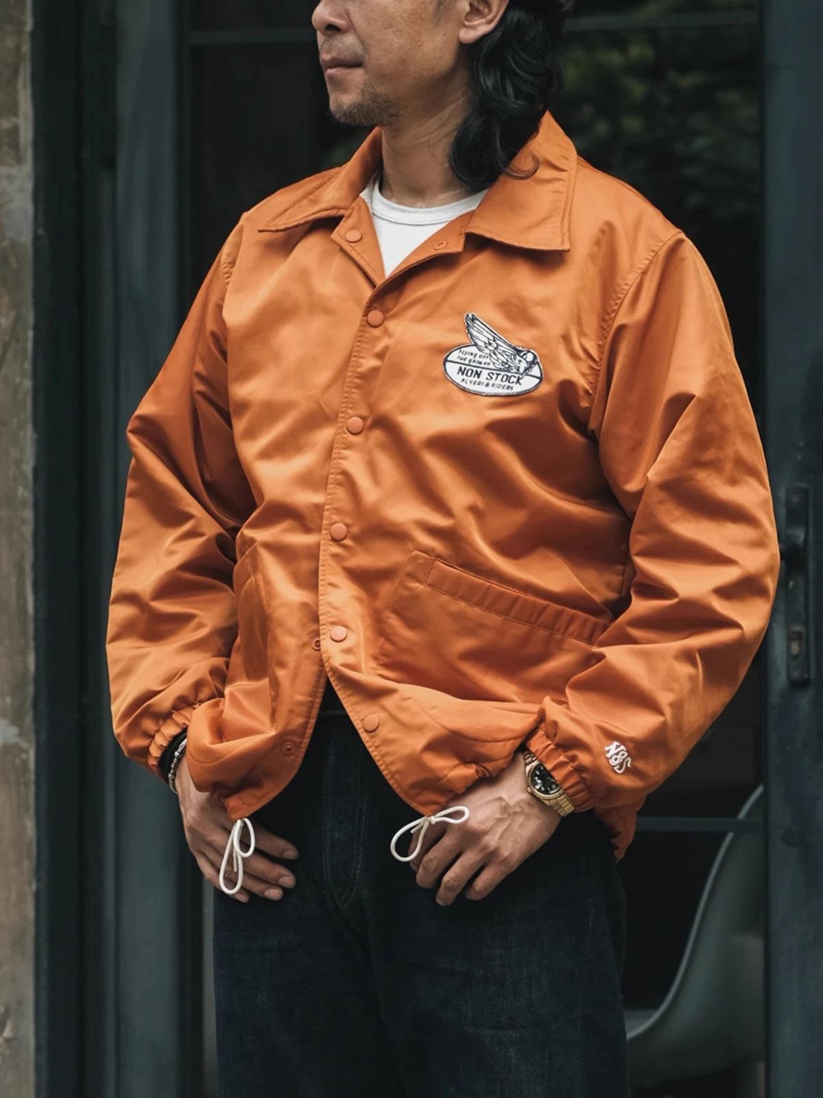 Lined Nylon Rider Jacket