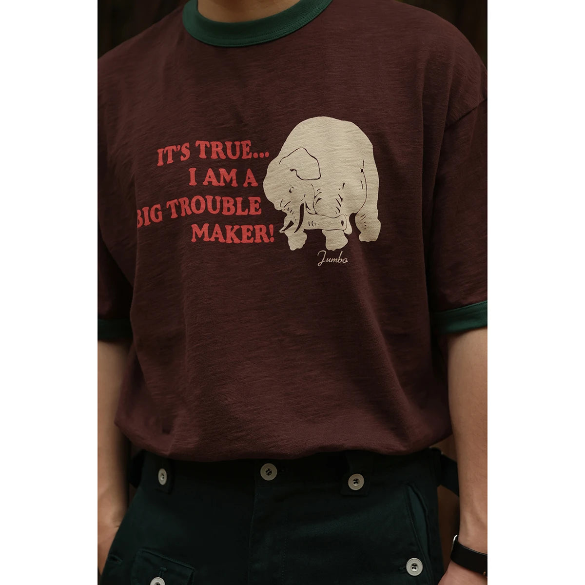 Graphic Ringer Cotton Tee