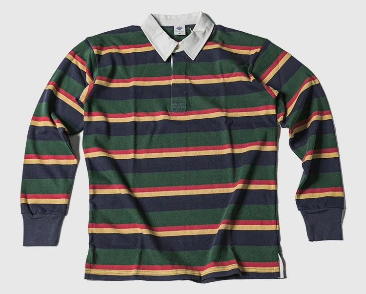 Striped Long Sleeve Polo Shirt