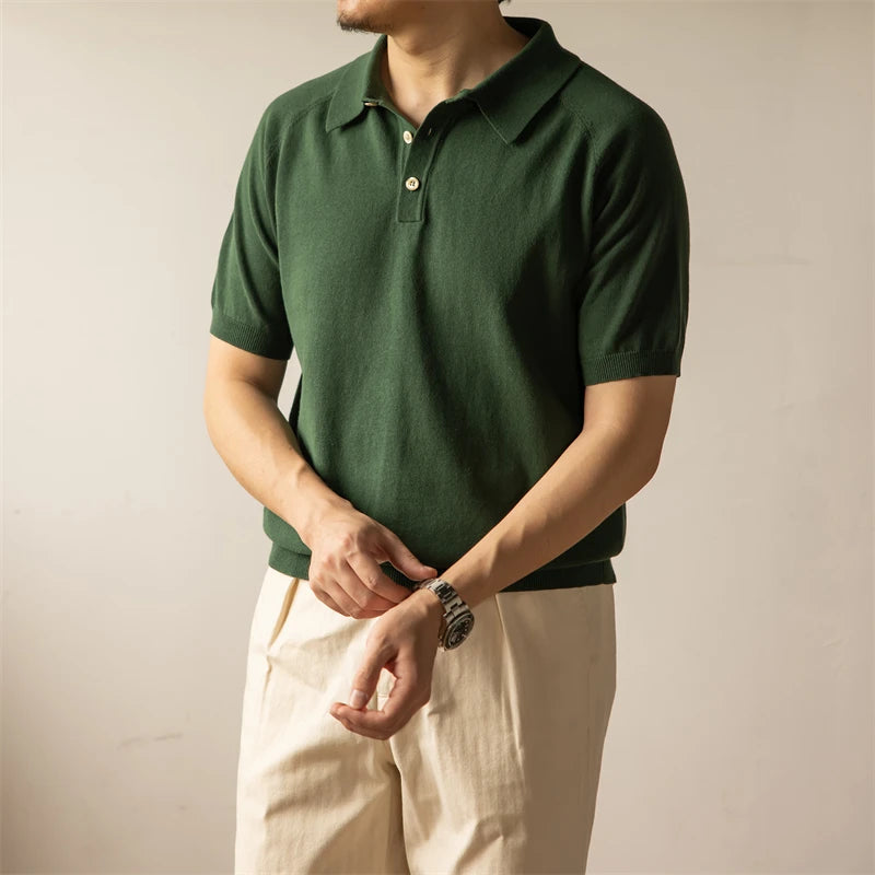 Cotton Short Sleeve Polo Shirt