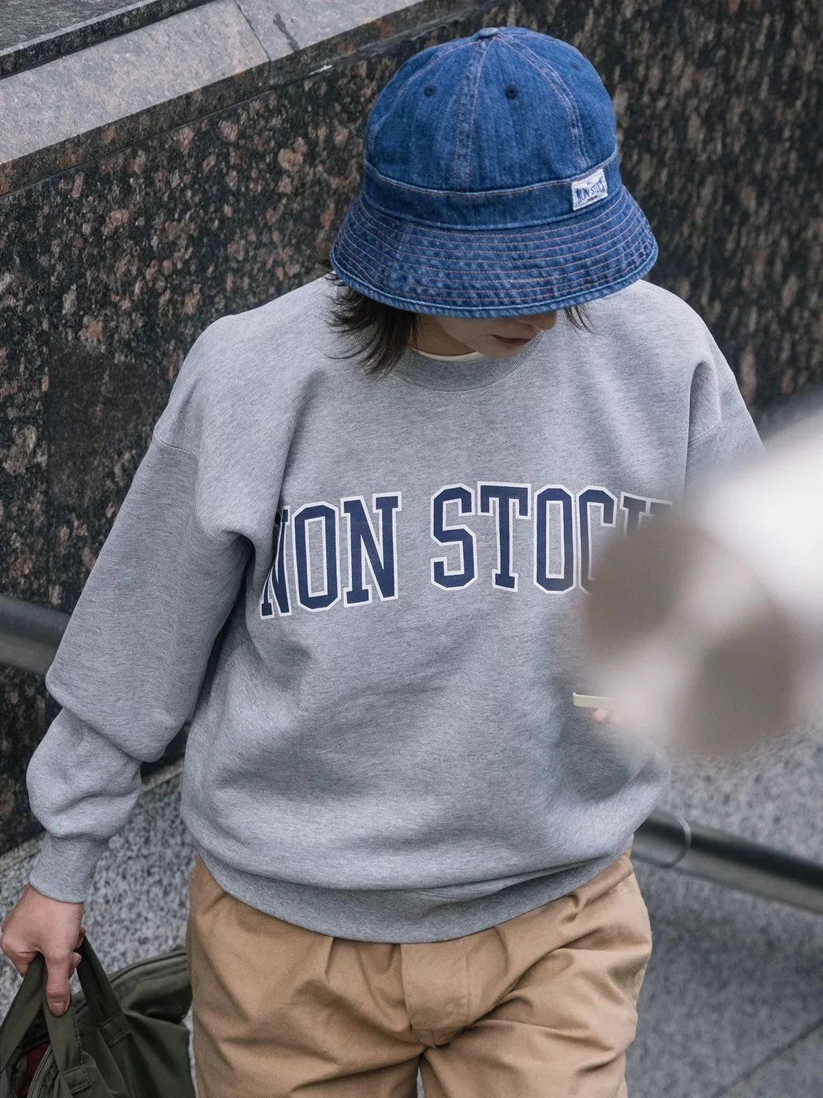Washed Denim Dome Bucket Hat