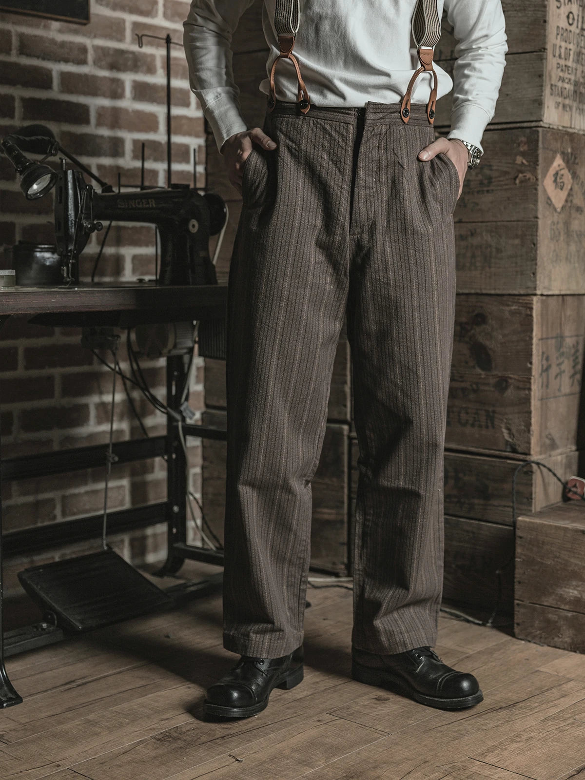 Pinstripe Heritage Work Trousers