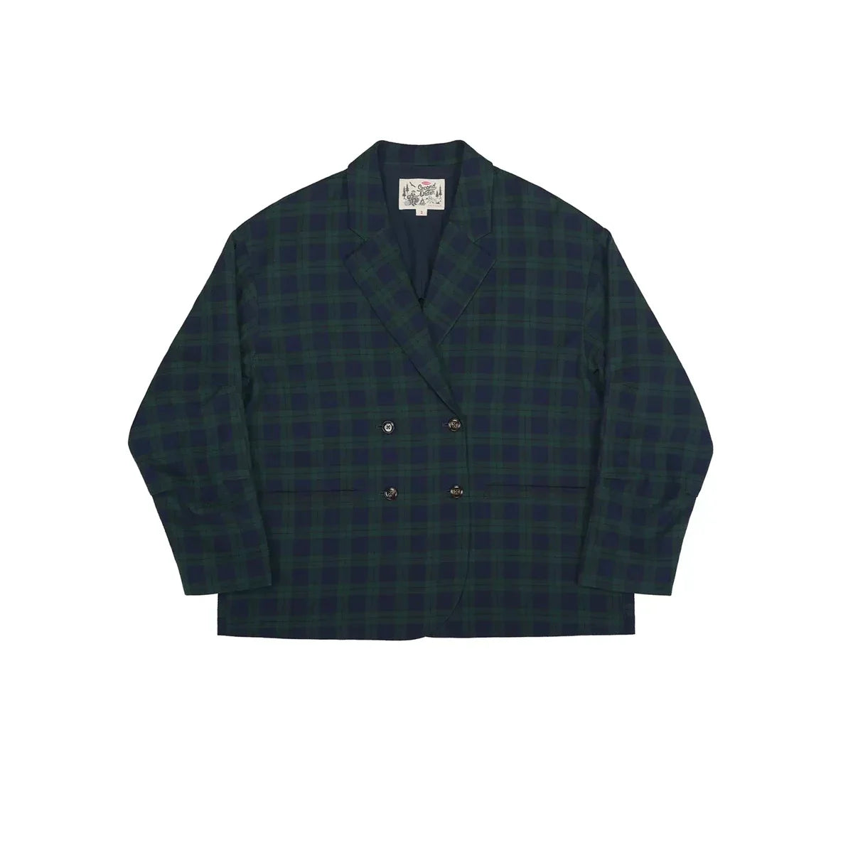 Plaid Double Breasted Blazer