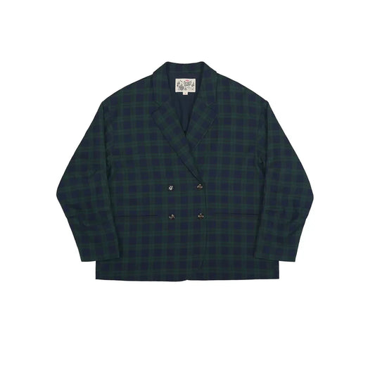 Plaid Double Breasted Blazer
