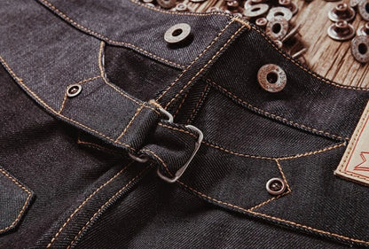 Raw Selvedge Back Buckle Jeans