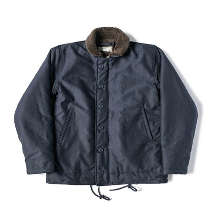 Blue Wool Lined Deck Jacket