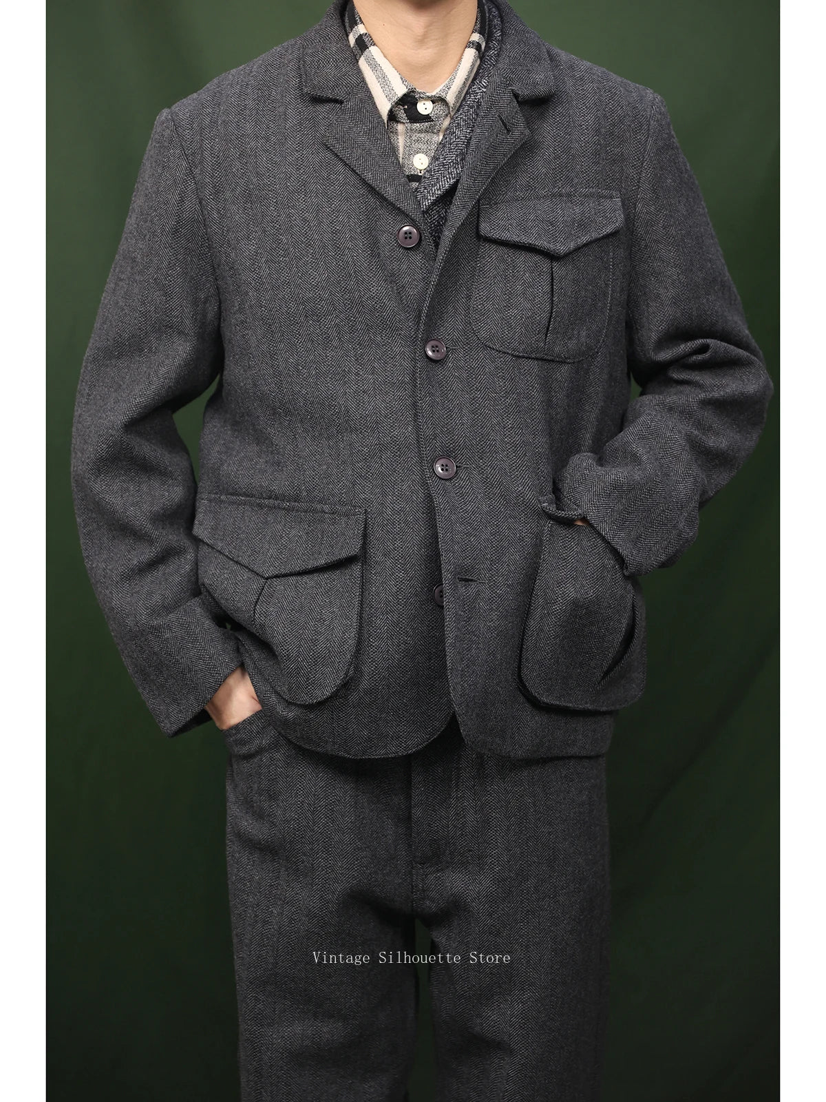 Herringbone Wool Sport Coat