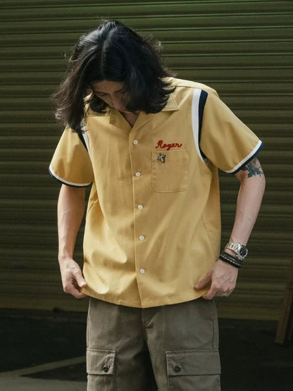 Embroidered Bowling Camp Shirt