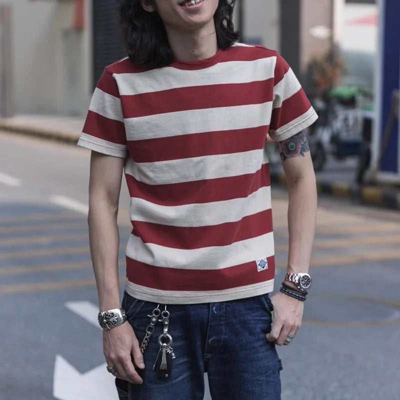 Heavyweight Stripe Border Tee