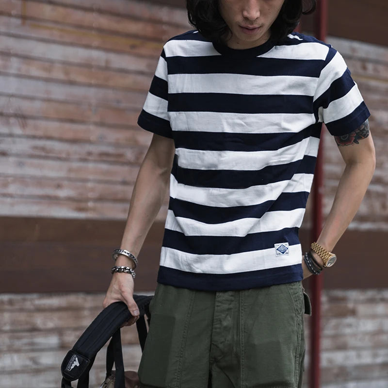 Heavyweight Stripe Border Tee