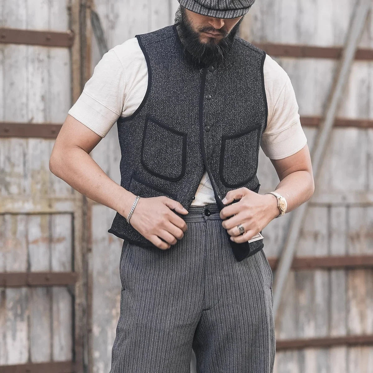 Salt Pepper Early Vest