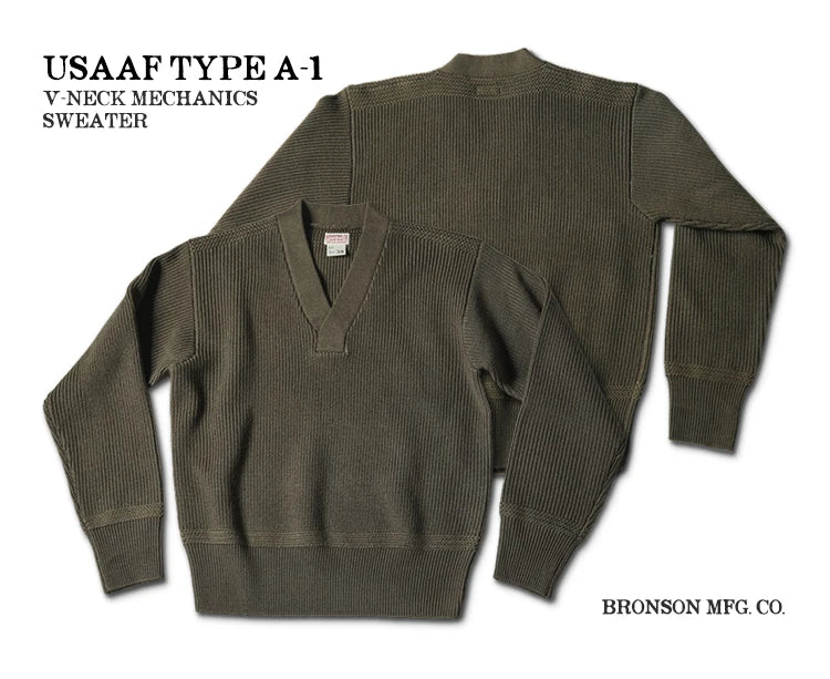 A-1 V-Neck Mechanic Sweater