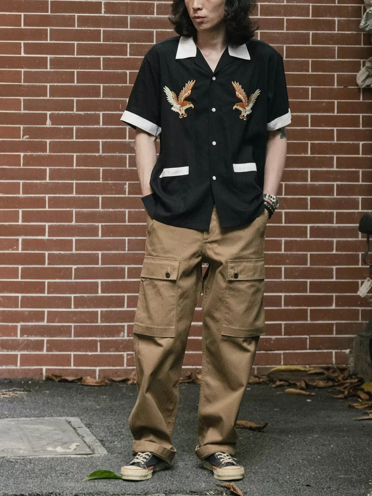 Embroidered Camp Bowling Shirt