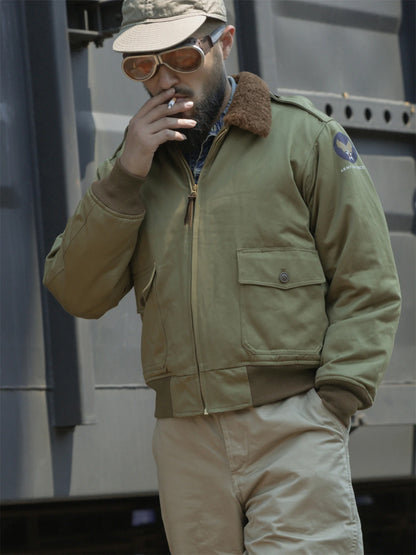 B-10 Shearling Collar Bomber Jacket