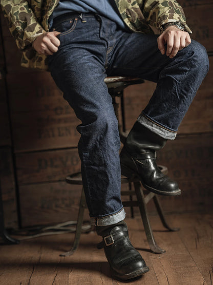Rigid Straight Raw Denim Jeans