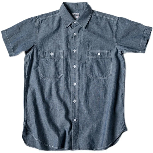 Light Blue Chambray Work Shirt