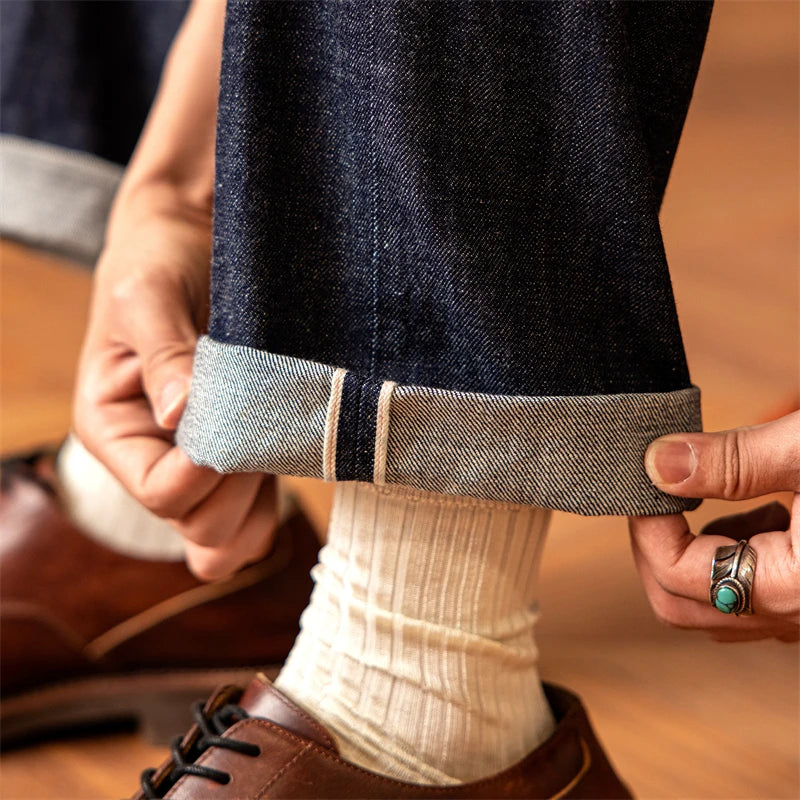 High Waist Loose Selvedge Jeans