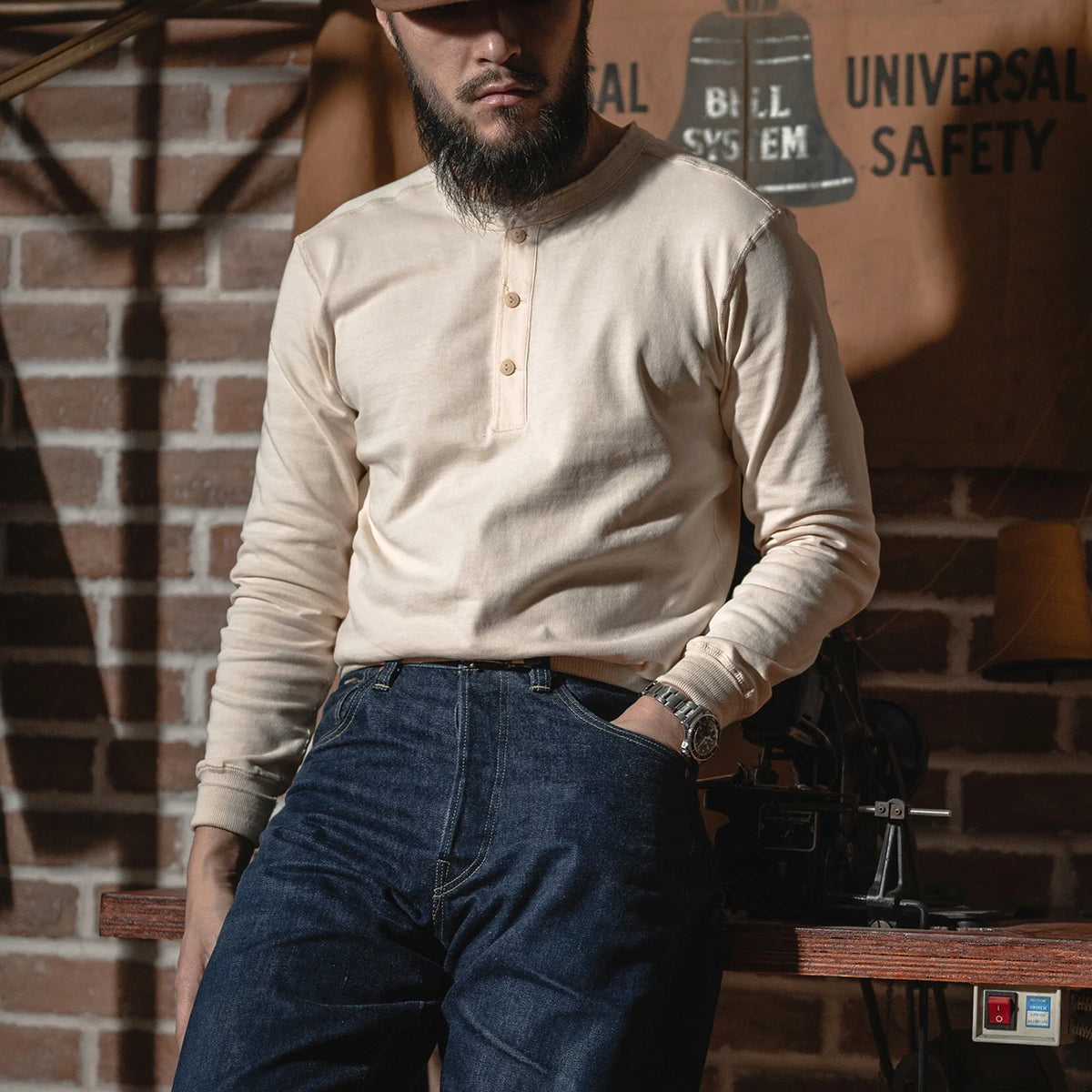 Heavyweight Long Sleeve Henley