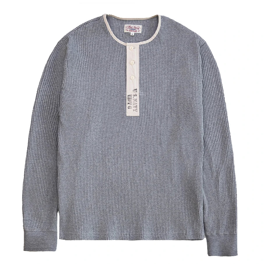 Waffle Long Sleeve Henley