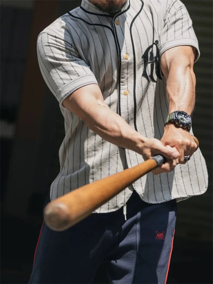 Striped Baseball Jersey Shirt