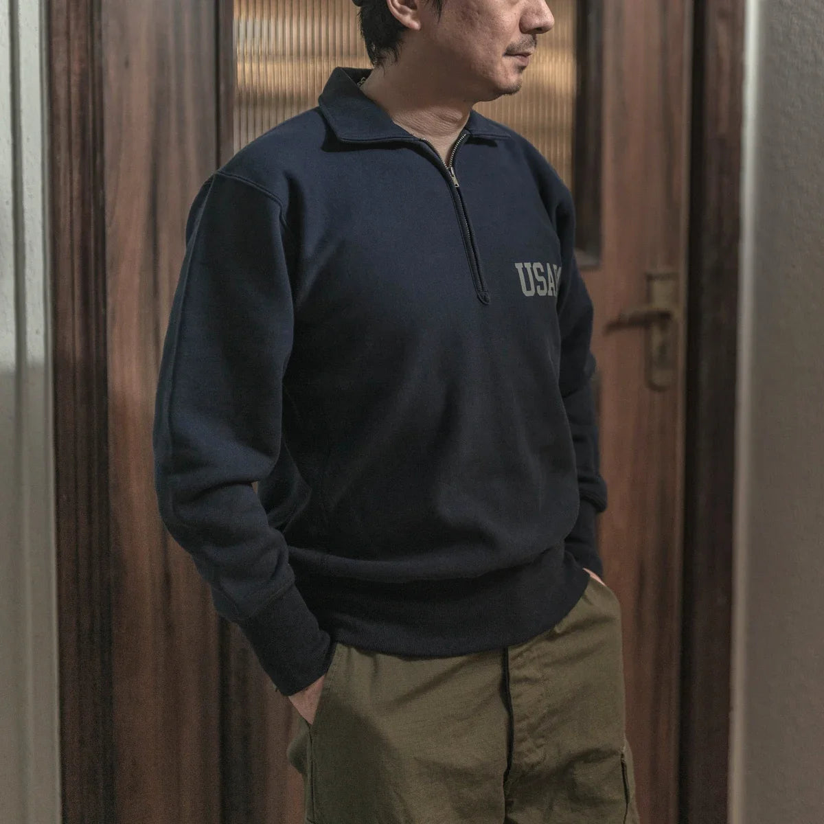 French Terry Quarter Zip Sweatshirt