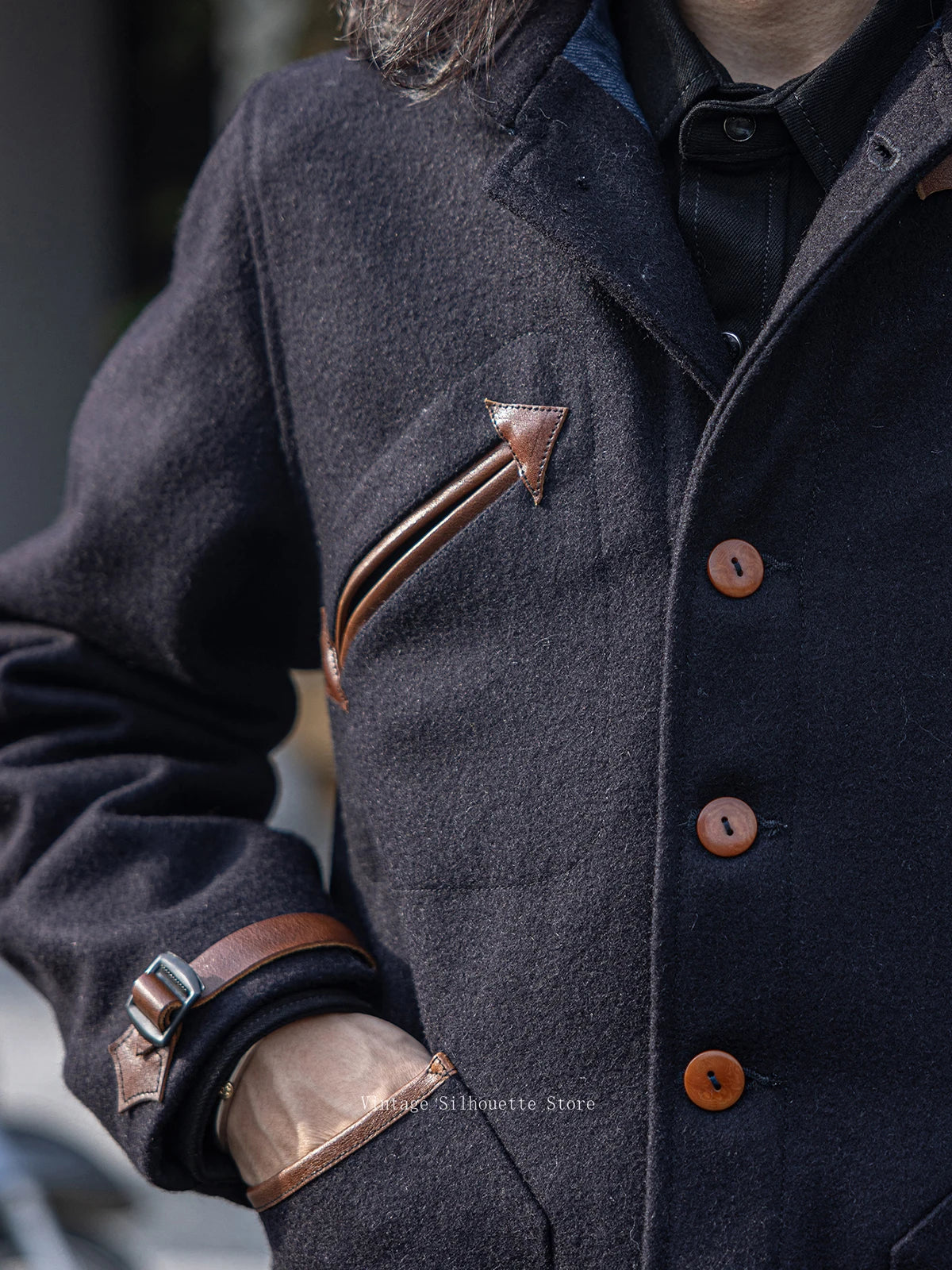 Wool Blend Railway Jacket