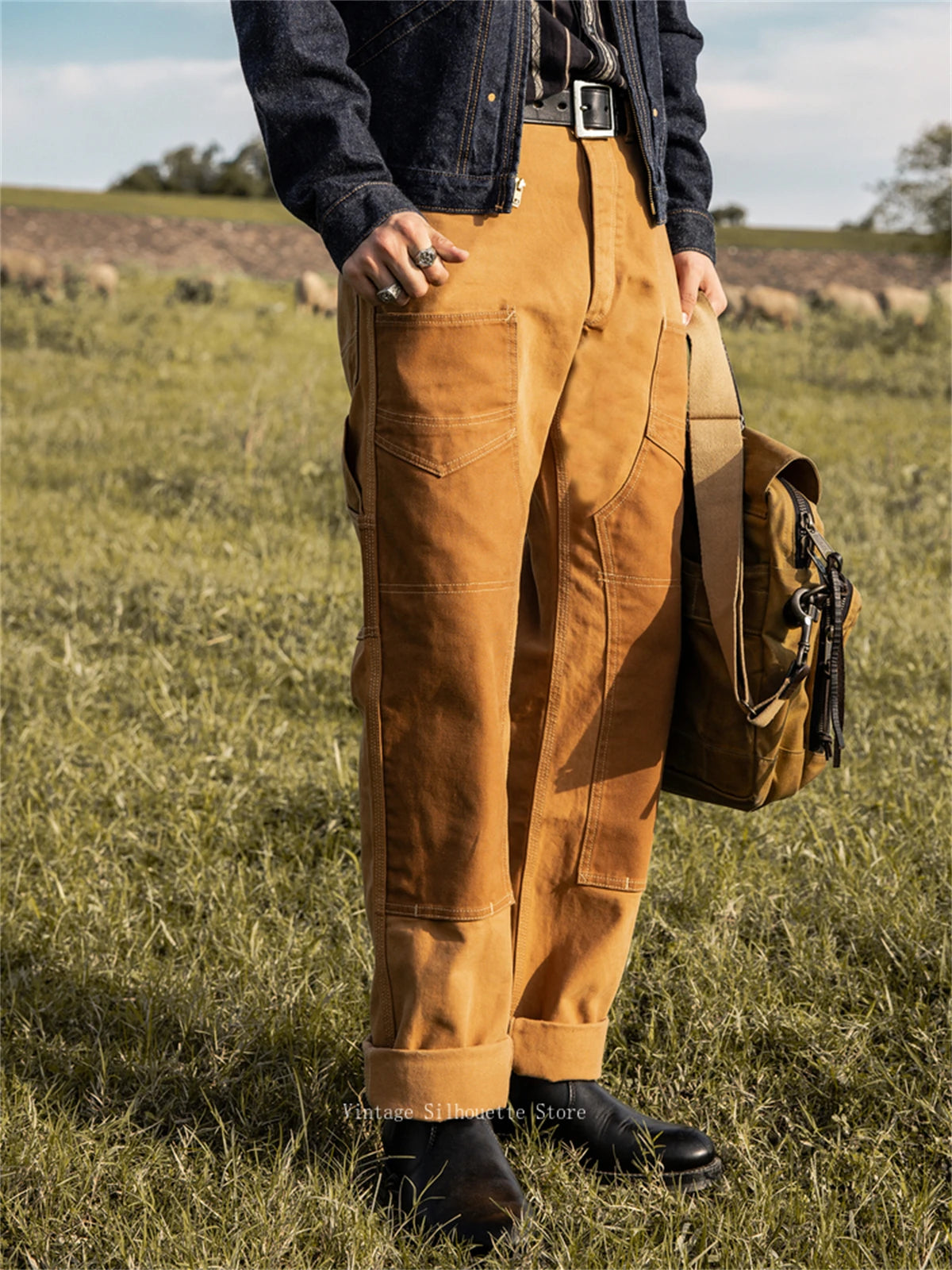 Two Tone Duck Canvas Overalls