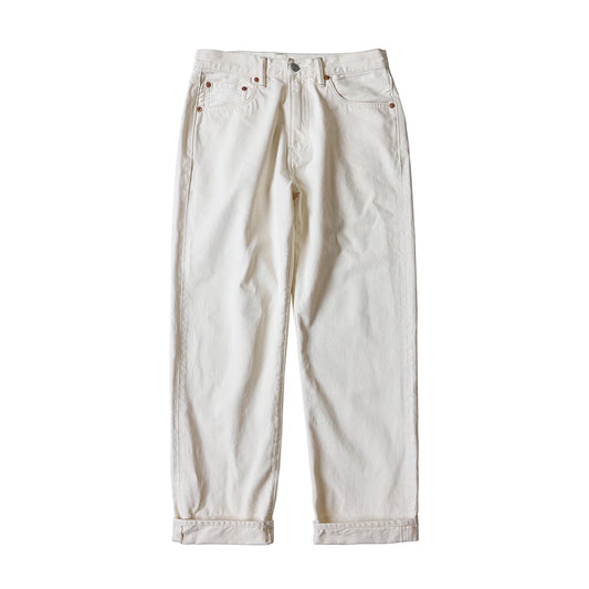 White Relaxed Selvedge Jeans