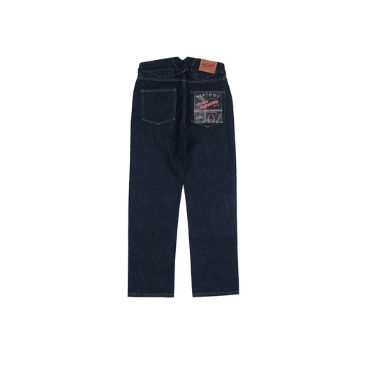 Cinch Back Raw Denim Jeans