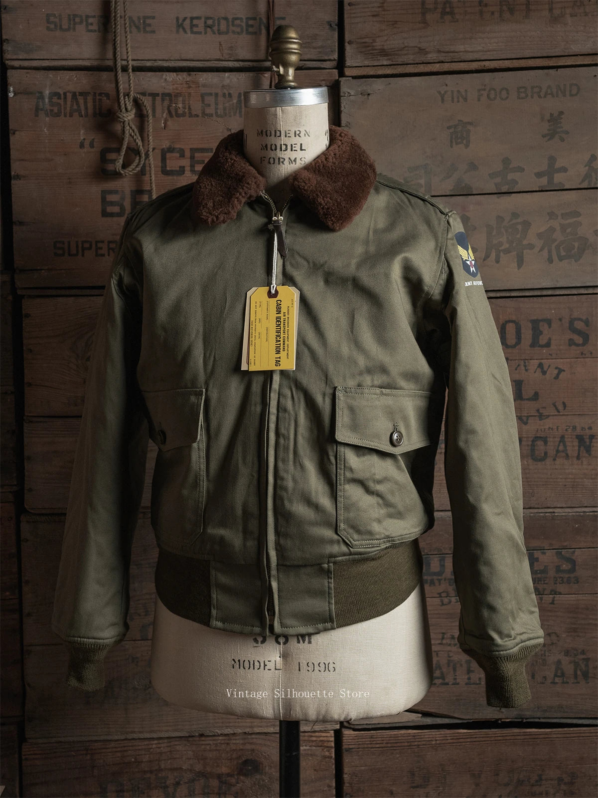 B-10 Shearling Collar Bomber Jacket