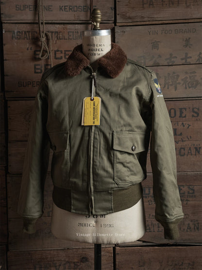 B-10 Shearling Collar Bomber Jacket
