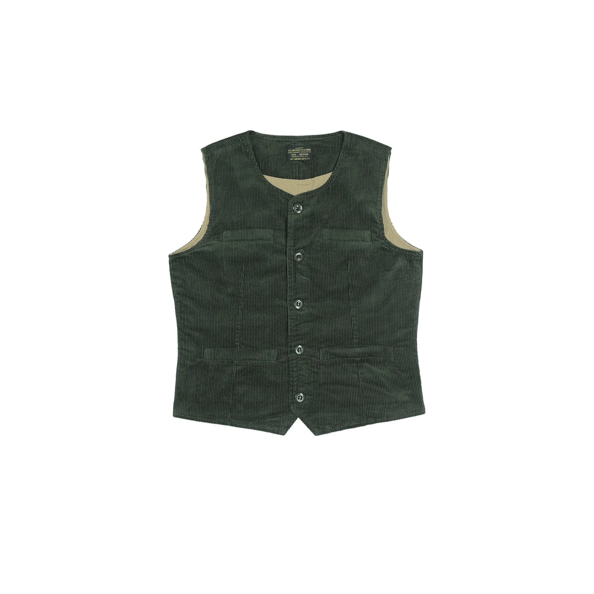 Corduroy Round Neck Vest