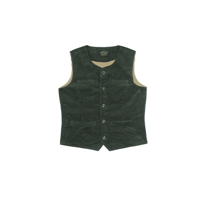 Corduroy Round Neck Vest