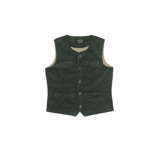 Corduroy Round Neck Vest