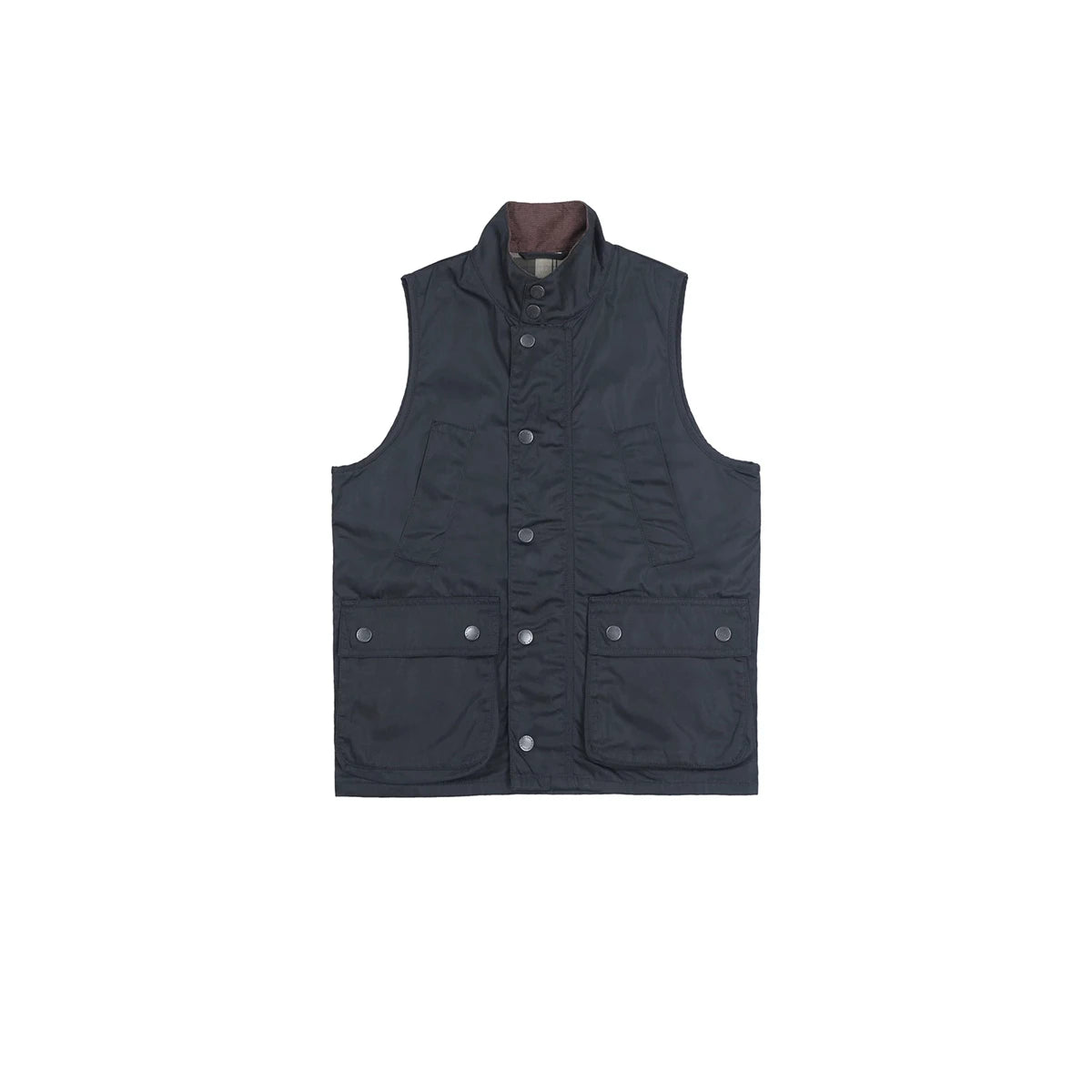 Waxed Stand Collar Utility Vest