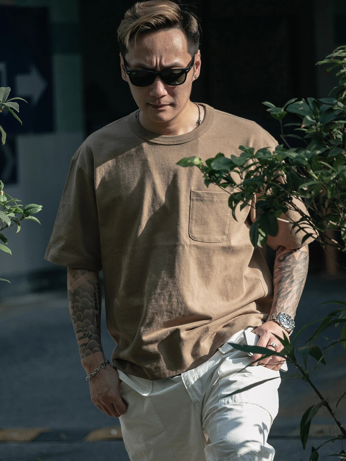 Drop Shoulder Pocket Tee