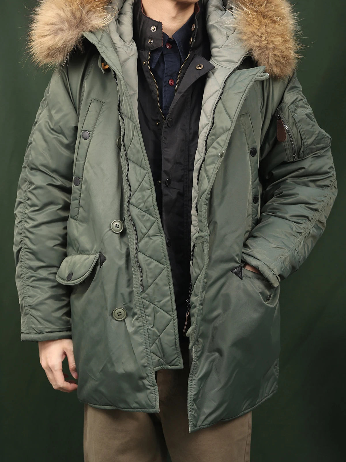 Detachable Fur Collar N-3B Parka