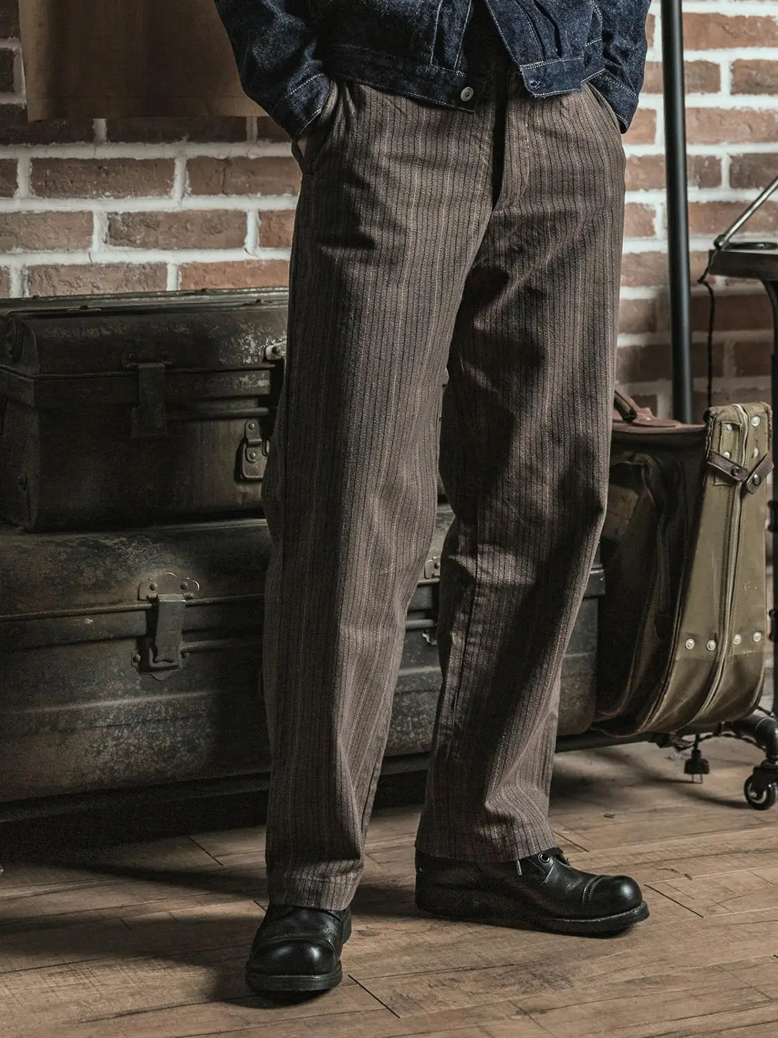 Pinstripe Heritage Work Trousers