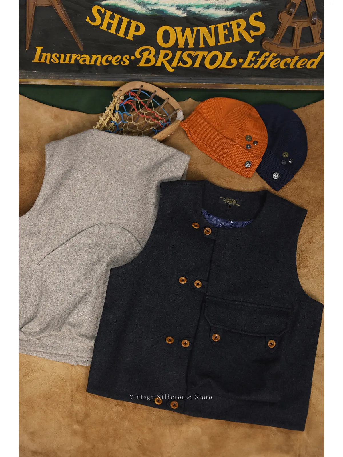 Anchor Print Deck Vest