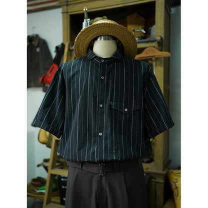 Striped French Work Shirt