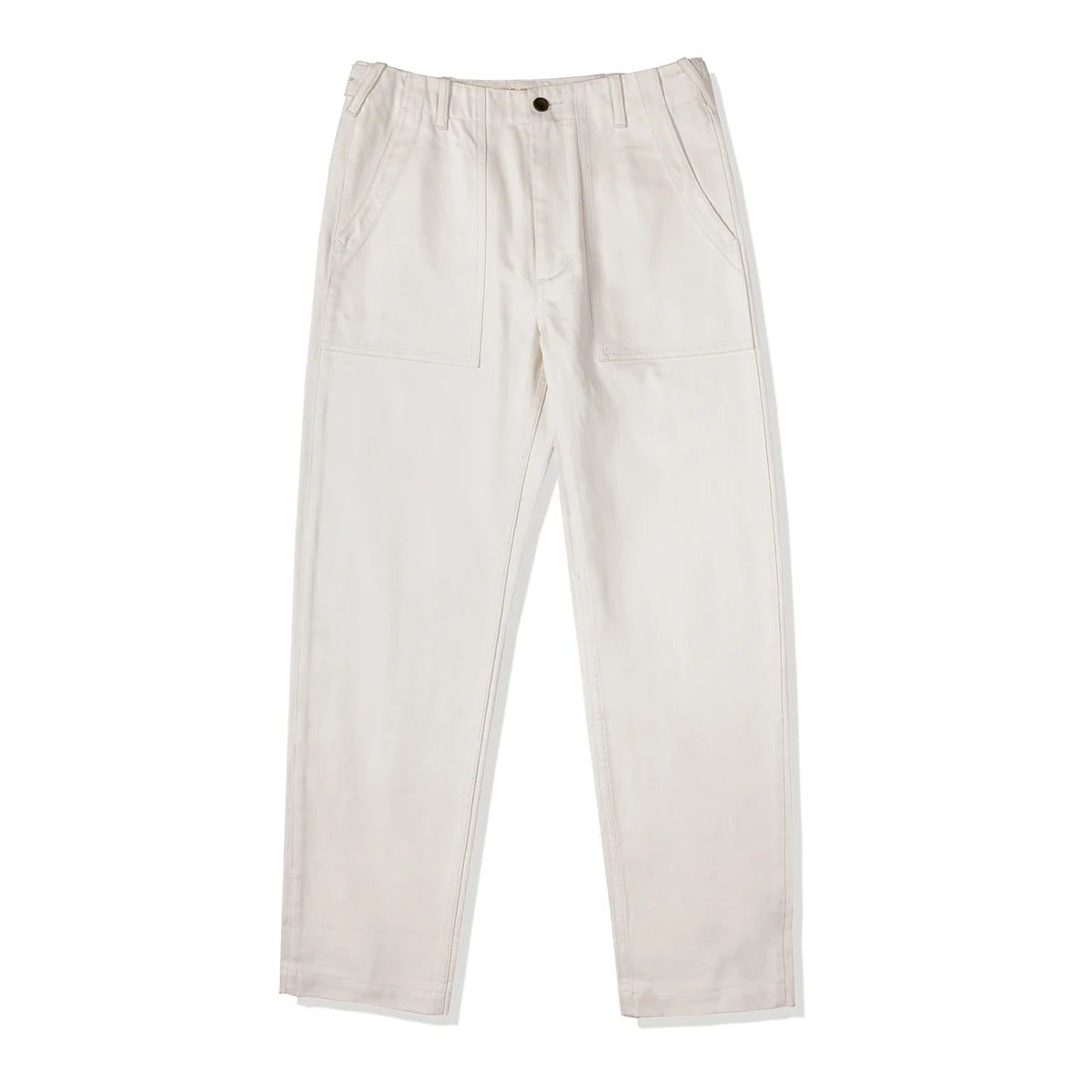 White Herringbone Deck Trousers