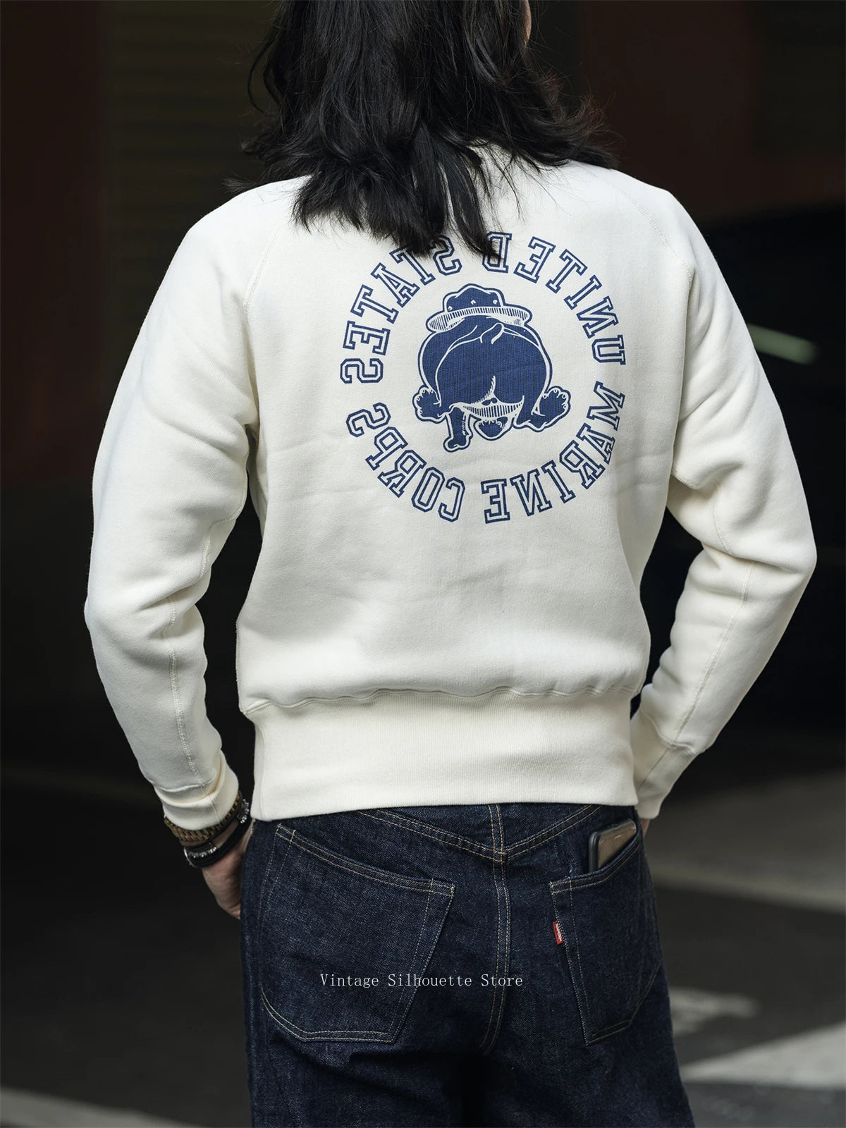 USMC Bulldog Fleece Sweatshirt