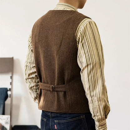 Tweed Multi Pocket Work Vest
