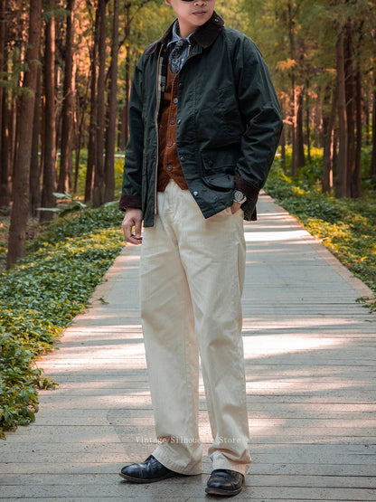 Sage Green Wax Cotton Jacket